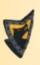 Weapon, Armor: shield, heater with dragon facing right in Gray, Dim (Metallic)