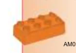 Brick 2 x 4 stone in Orange, Smoky