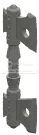 Weapon, Melee: axe, two headed forward-facing in Gray, Dim (Metallic)