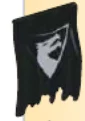 Fixture: flag, tattered on 1 x 4 mounting, Valtheran Dragon emblem in Black