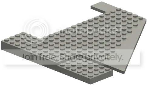Wing 18 x 18, left in Gray, Dull