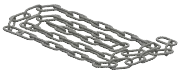 Connector: chain, 49 links in Silver, Dull