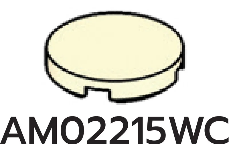 Tile 2 x 2 Round w/ Bottom Center Stud Connection