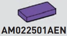Tile 1 x 2 in Magenta, Rich