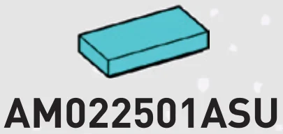 Tile 1 x 2 in Teal