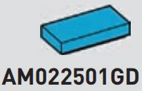 Tile 1 x 2 in Blue, Rich Sky