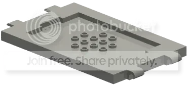 Panel 8 x 12 with end clips, type 01 in Silver, Dull