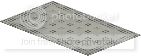 Baseplate 24 x 40 with 32 four-stud clusters in Gray, Charcoal