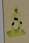 Creature, complete: alien, bipedal, head-tendrils, non-poseable in Yellow, Chartreuse