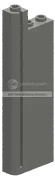 Wall 3 x 8 x 1 with groove, left in Gray, Dark (Metallic)