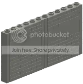 Wall 12 x 5 x 1 brick pattern in Gray, Dark