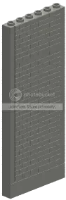 Wall 6 x 12 x 1 brick pattern, continuous in White, Off (Bicolor)