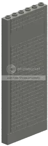 Wall 6 x 12 x 1 brick pattern, interrupted in Multicolored