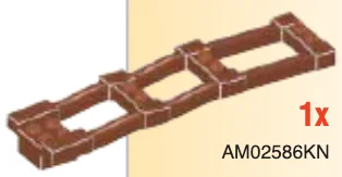 Connector: log frame, 4 x 2 x 15 sloped in Brown, Dark
