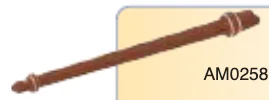 Ship: mast, small, boom in Brown, Dark