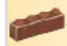 Brick 1 x 4 splintered wood pattern
