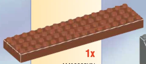 Brick 4 x 16 splintered in Brown, Dark
