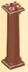 Brick 2 x 6 x 2 column, wood grain