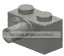Brick 1 x 2 with horizonal peg in Gray, Dark (Flake)