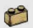 Brick 1 x 2 stone