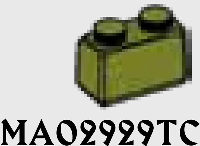 Brick 1 x 2 stone in Green, Apple