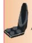 Fixture: chair: cushioned back on 2 x 2 plate