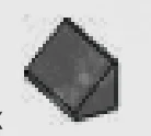 Slope brick 45 2 x 1 in Gray, Cool Dark (Flake)