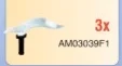 Weapon, Melee: Tonfa w/ Printed Blade in Silver, Dull
