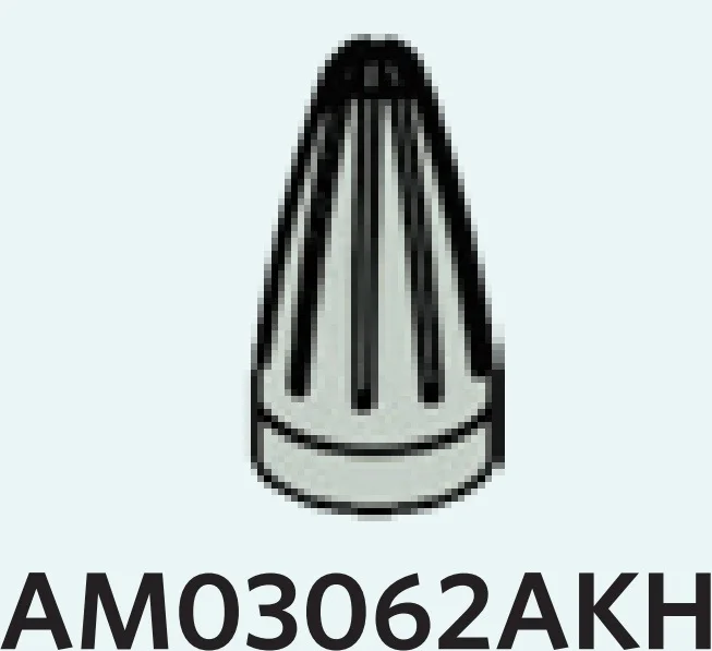 Cone 1 x 1 with six longitudinal groves