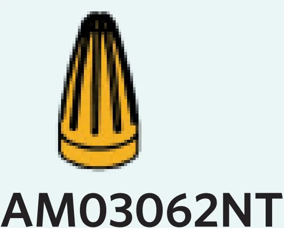 Cone 1 x 1 with six longitudinal groves
