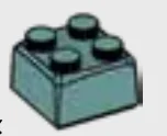 Brick 2 x 2 stone in Blue, Pale Ocean