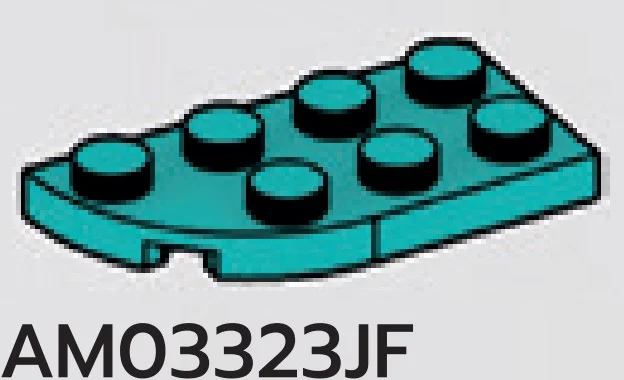 Plate Round 2 x 4 with Left Corner