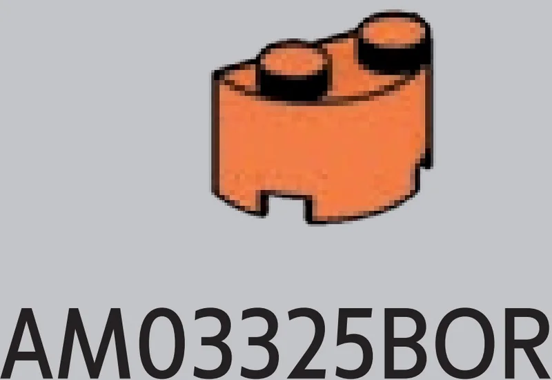 Brick Round 1 x 2 half-round
