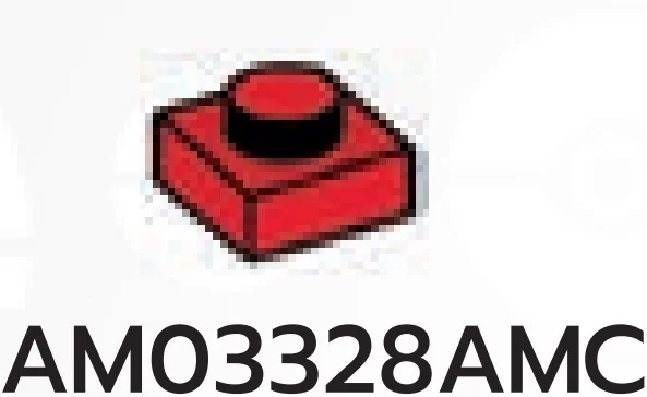 Plate 1 x 1 - Type 03 in Red, Flame