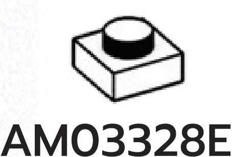Plate 1 x 1 - Type 03 in White