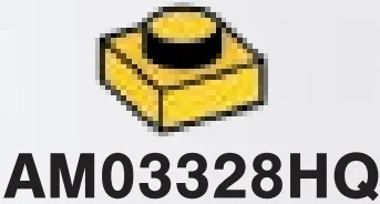 Plate 1 x 1 - Type 03 in Yellow, Dark