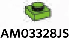 Plate 1 x 1 - Type 03 in Green, Lime