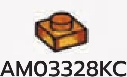 Plate 1 x 1 - Type 03 in Orange (Translucent)