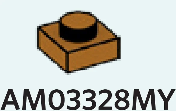 Plate 1 x 1 - Type 03 in Brown, Milk Chocolate