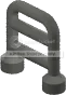 Bar 1 x 3 x 3 ladder in Silver (Metallic)