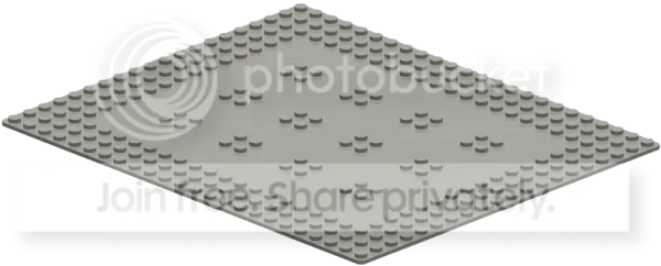 Baseplate 24 x 20 with 12 four-stud clusters in Blue