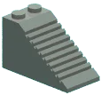 Slope brick 36 2 x 2 x 4 grill in Silver, Dull