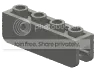 Brick 1 x 4 rail slider in Silver, Dull