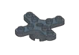 Brick 2 x 2 round with rotor in Black