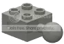 Brick 2 x 2 with ball joint, medium in Gray, Dim (Metallic)