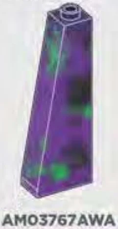 Slope brick 70 1 x 5 x 2 in Purple/Green, Marbled