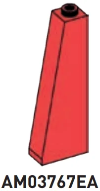 Slope brick 70 1 x 5 x 2 in Red, Cardinal