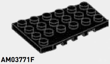 Wedge Plate 4 x 6 - Left in Black
