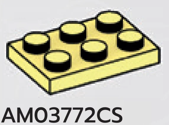 Plate 2 x 3 in Yellow, Pastel