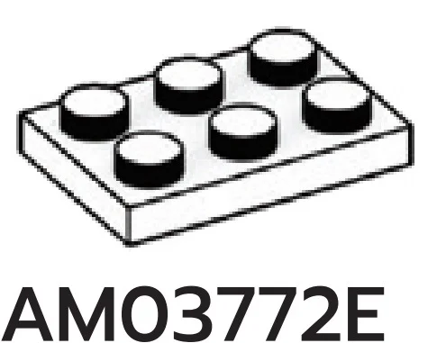 Plate 2 x 3 in White